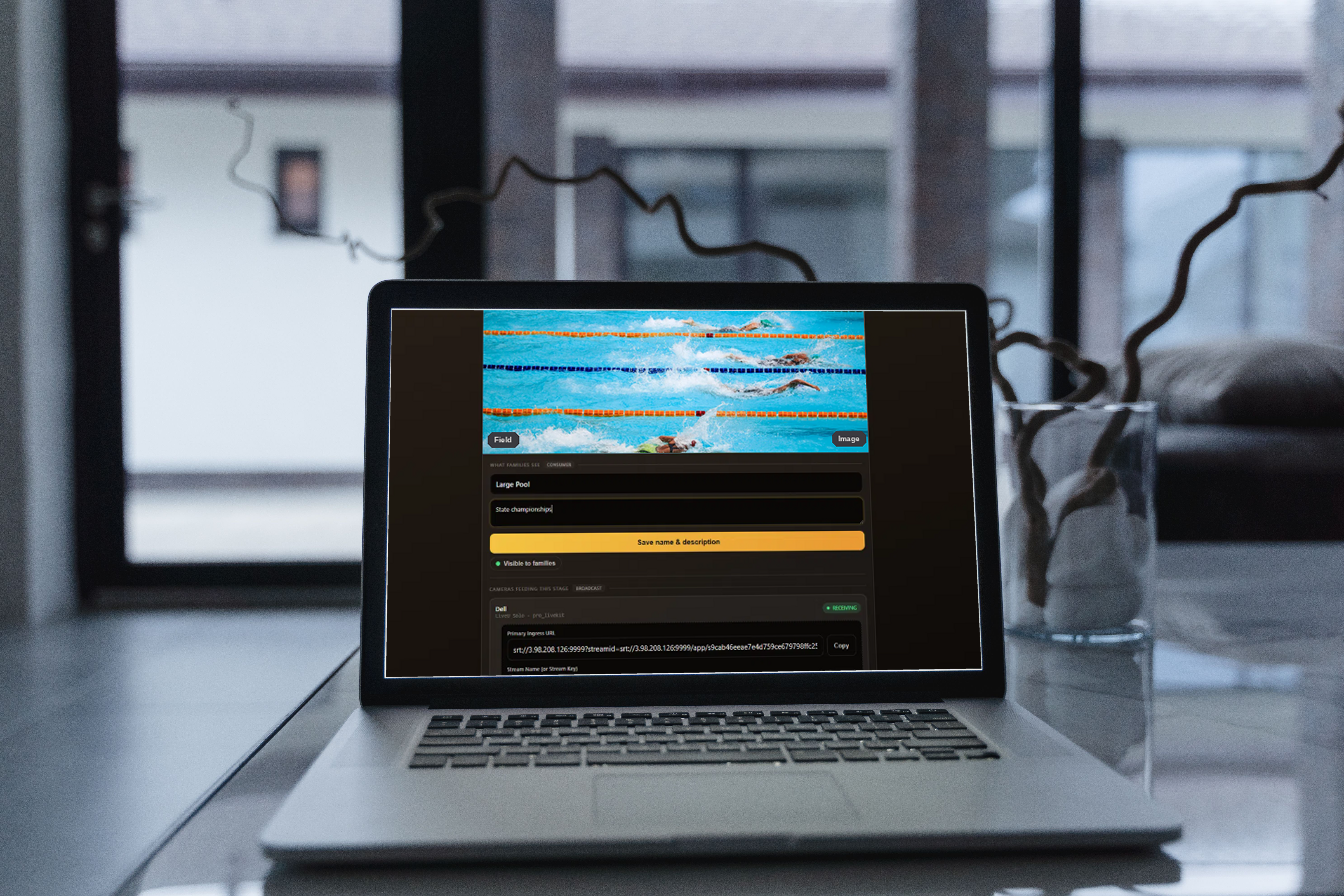 Locations console managing streaming regions